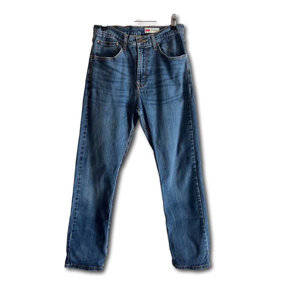 Wrangler Men's Blue Jeans Denim Straight Fit 30x30 Medium Wash Cowboy Ranchers